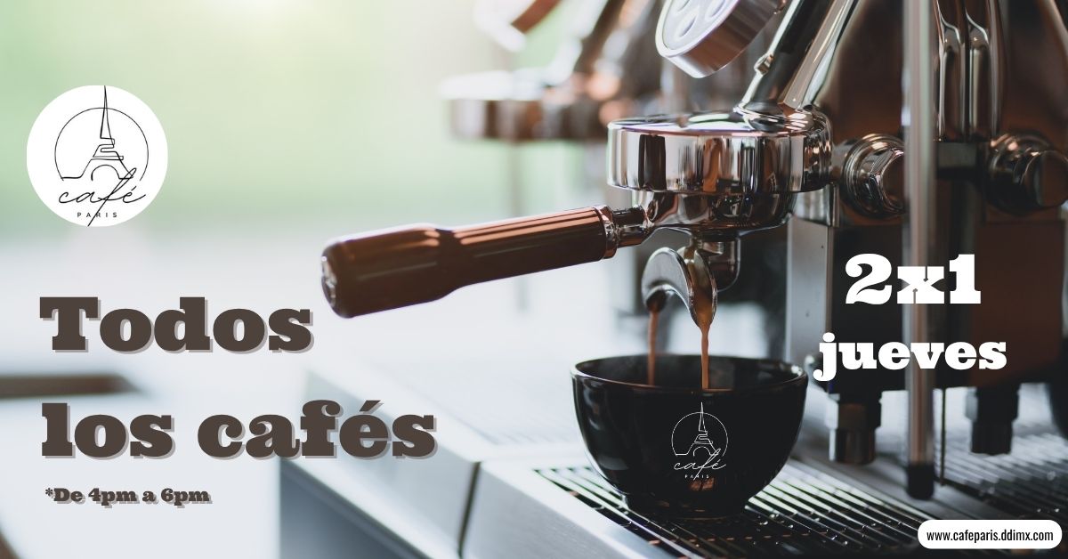 Promoción especial de Café Paris.